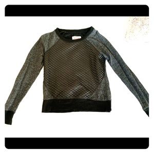 Black/Grey Front Panel Sweater
